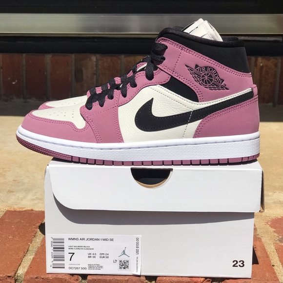 Air Jordan 1 SE Mid Mulberry (W) Size 7 & 8.5 Wmns - Picture 4 of 13